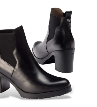 Wonders Isy leather ankle boots black