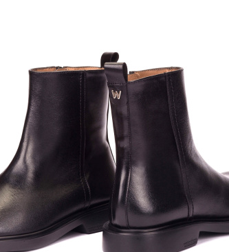 Wonders Botins de Pele Oregon Lux preto