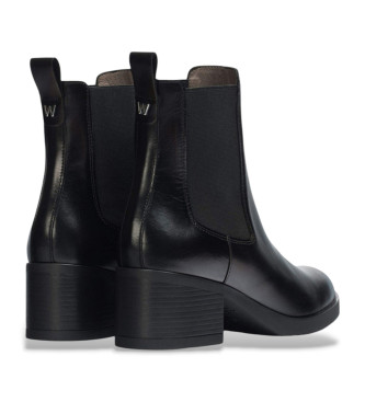 Wonders Lederstiefeletten Oregon schwarz