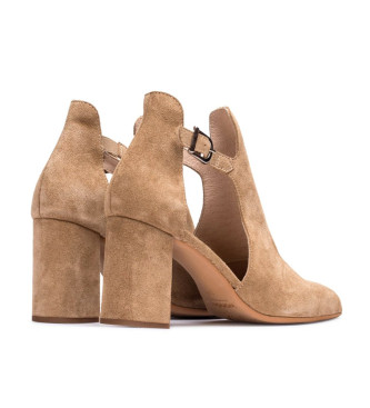 Wonders Roca beige leather ankle boots -Heel height 8cm