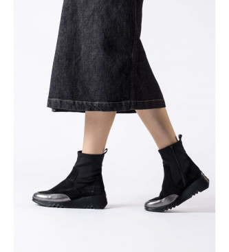 Wonders Bottines en cuir Singapour noir