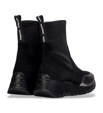 Wonders Lederstiefeletten Singapur schwarz