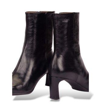 Wonders Botins de Couro Talis preto