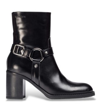 Wonders Bottines en Cuir Rivet 04 Noir