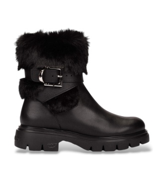 Wonders Botines de Piel Bones 18 Negro