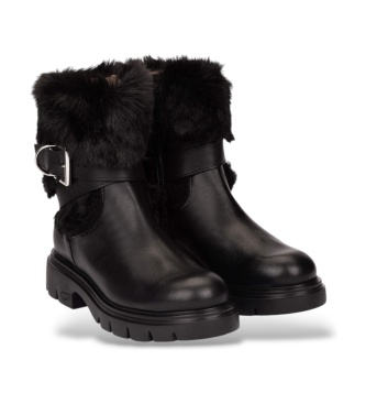 Wonders Botines de Piel Bones 18 Negro