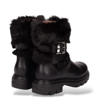 Wonders Botines de Piel Bones 18 Negro