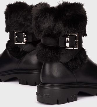 Wonders Botines de Piel Bones 18 Negro