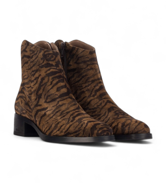 Wonders Lederstiefeletten Bonjour 01 braun