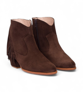 Wonders Stivaletti in pelle marrone Fei 05