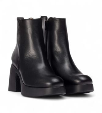 Wonders Lady 81 Lederstiefeletten schwarz