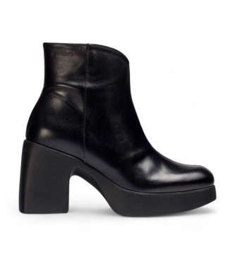 Wonders Paros Leather Ankle Boots noir