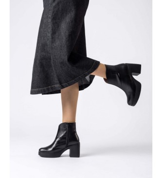 Wonders Paros Leather Ankle Boots noir