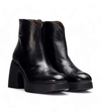 Wonders Paros Leather Ankle Boots noir