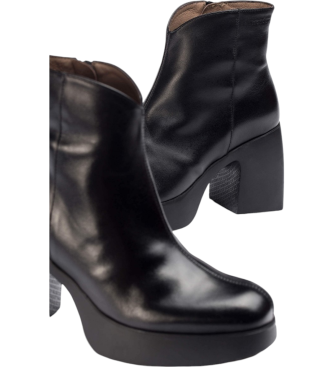 Wonders Paros Leather Ankle Boots noir