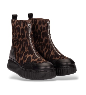 Wonders Xfly 02 Brown Leather Boots