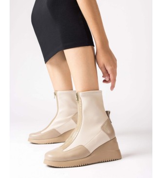 Wonders Bottines en cuir beige India 