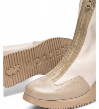 Wonders Bottines en cuir beige India 