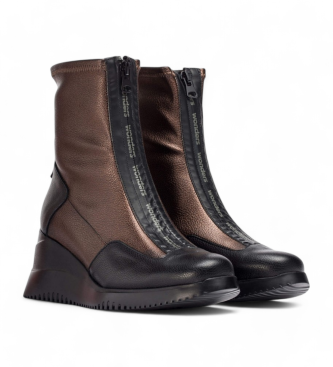 Wonders Bottines en cuir India bronze