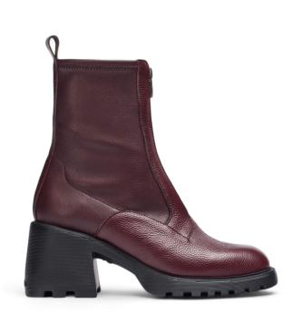 Wonders Kid Leather Ankle Boots burgundy