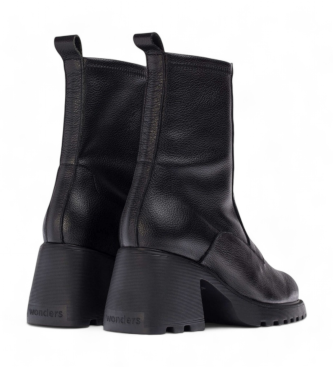 Wonders Bottines en cuir de chevreau noir