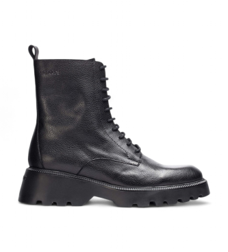 Wonders Atari Leather Ankle Boots noir