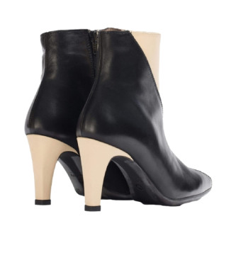 Wonders Wind Bicolour leather ankle boots black -Heel height 8,5cm