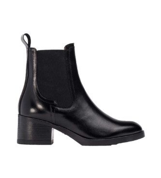 Wonders Yecla leather ankle boots black -Heel height 5cm