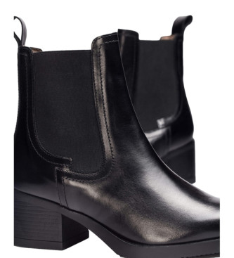 Wonders Yecla leather ankle boots black -Heel height 5cm