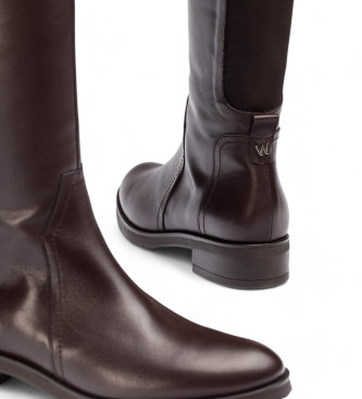 Wonders Botas de couro C-5480 castanho