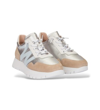 Wonders Silver Odisei01 Sneakers i l�der