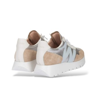 Wonders Silver Odisei01 Sneakers i l�der