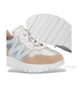 Wonders Silver Odisei01 Sneakers i l�der
