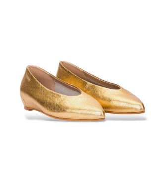 Wonders Ballerinas Triana02 gold leather