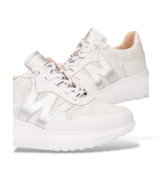 Wonders Ultrafly21 l�der sneakers vit