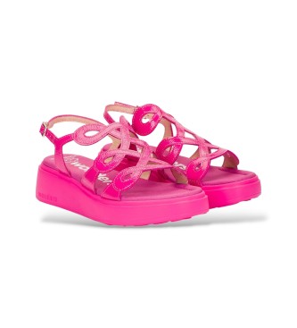 Wonders Infinity Flow Ledersandalen rosa