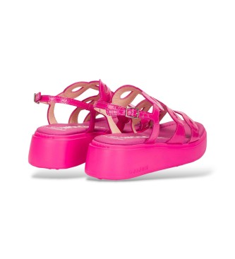 Wonders Infinity Flow Ledersandalen rosa