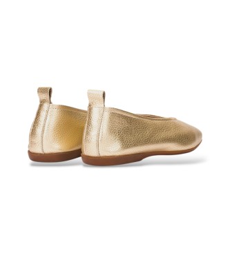 Wonders Pepa61 sapatos de bailarina em pele dourada