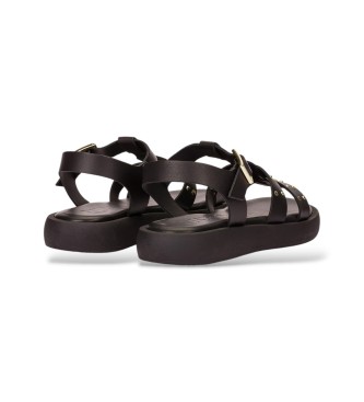 Wonders Sandales en cuir Mousse noir