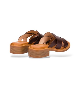 Wonders Brune Wave-sandaler