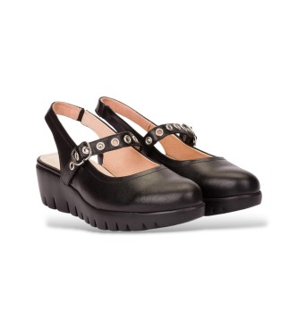 Wonders Fly53 chaussures en cuir noir