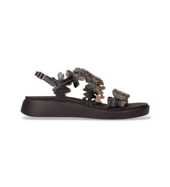 Wonders Loaf Leather Sandals preto