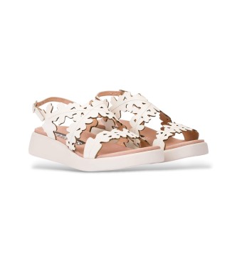 Wonders Off-white Loaf Leren Sandalen