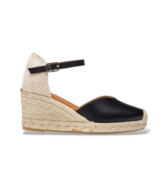 Wonders Espadrilles compens�es noires