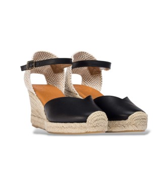Wonders Espadrilles compens�es noires
