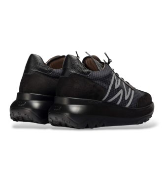 Wonders Tênis de Couro Ultrafly 01 Preto