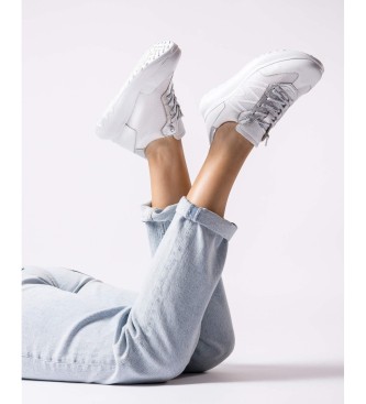 Wonders Azure Leder Turnschuhe wei�