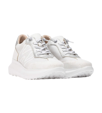 Wonders Azure Leder Turnschuhe wei�