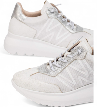 Wonders Azure Leder Turnschuhe wei�