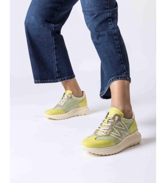 Wonders Zapatillas de piel Azure Cyber Amarillo